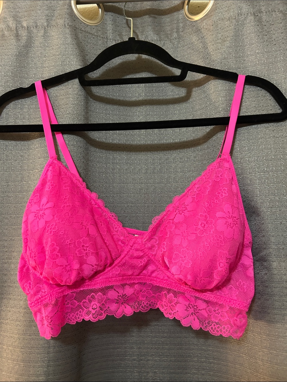 No Boundaries Hot Pink Lace Bralette